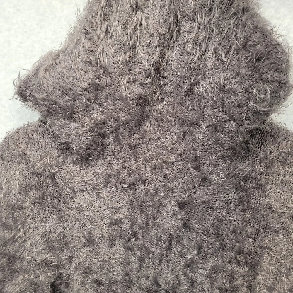 FREE PEOPLE Light As A Feather Gray‎ Hoodie Sweater Oversized Boho Cozy Sz Small